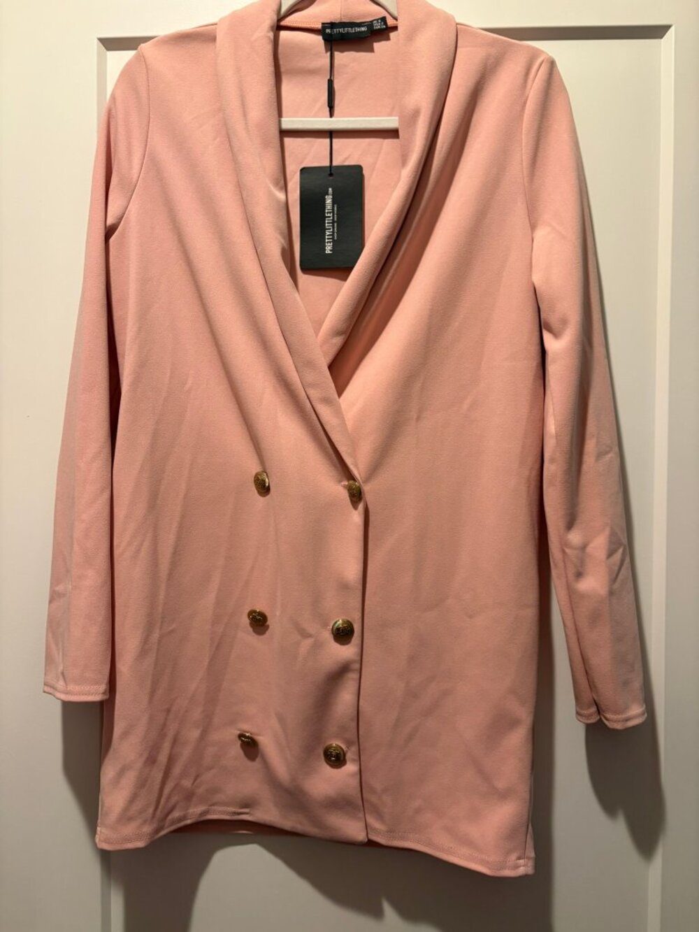 PrettyLittleThing Blush Pink Blazer US 2